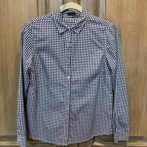 Blue & White Gingham J. McLaughlin Button Down Shirt Size 6